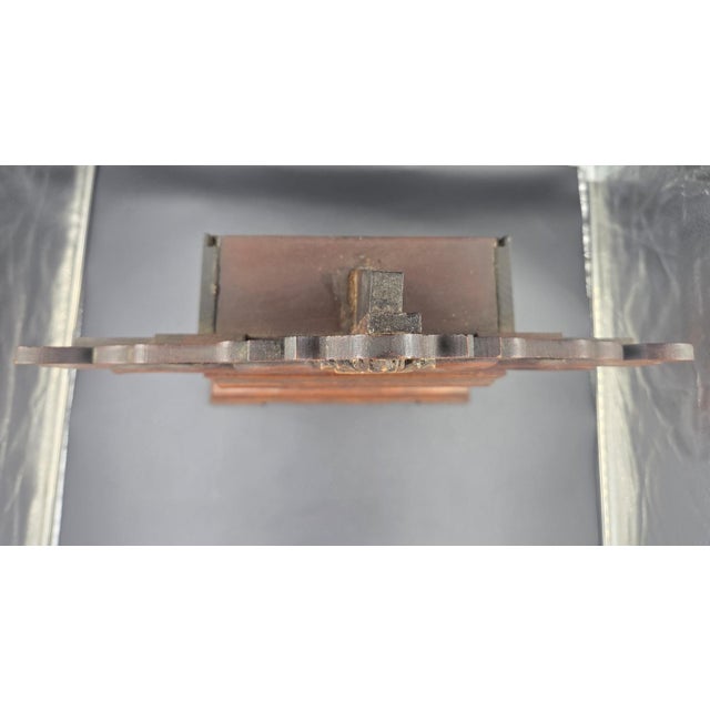 Antique New Haven "Maine Line" 8-Day Striking Stenciled Glass & Wood Case Mantel Clock For Sale - Image 15 of 18