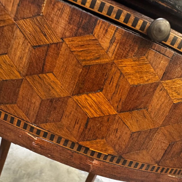 Louis XVI Style Marquetry Game Table, 1900s For Sale - Image 5 of 18