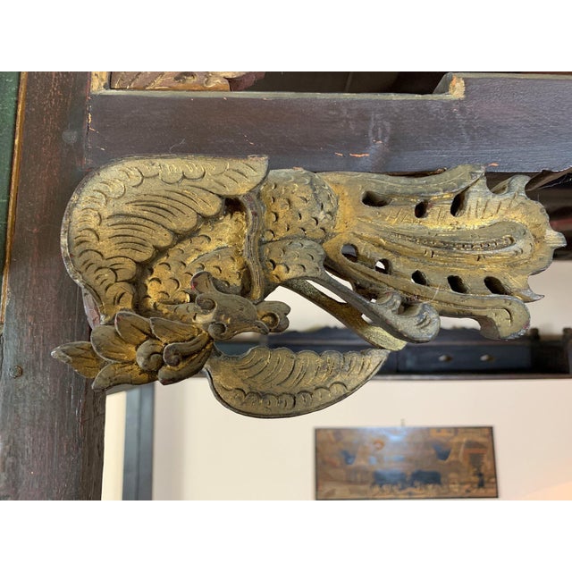 19th Century Chinese Polychrome and Gilt Canopy Wedding Bed For Sale - Image 13 of 18