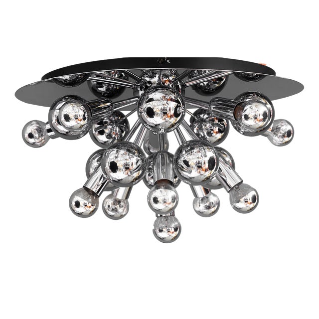 Large Flushmount in Chrome from Cosack Leuchten, 1970s For Sale