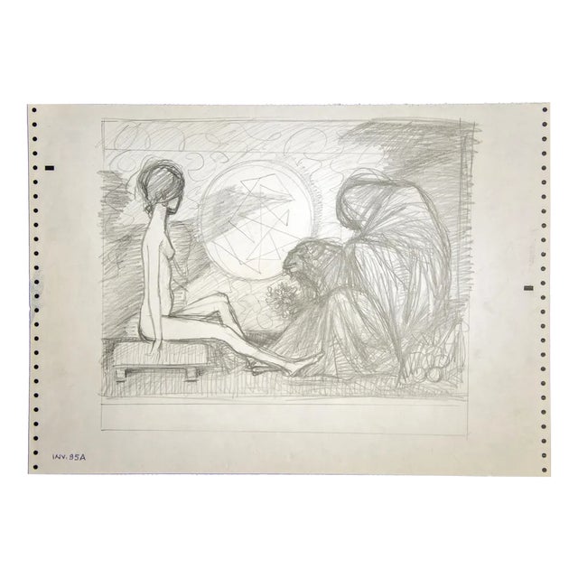 Leo Guida, Sybil, Original Drawing, 1970s For Sale