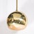 Mid-Century Modern Mid-Century Rounded Brass Pendant Chandelier With Circular Cutout Detailing For Sale - Image 3 of 14