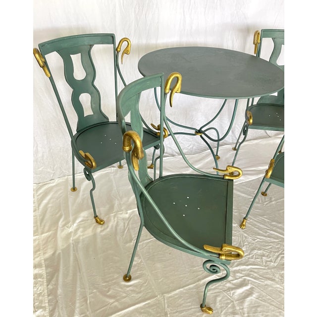 Maison Jansen Maison Jansen Gondole Chairs & Table Set, Early 20Th. C For Sale - Image 4 of 18