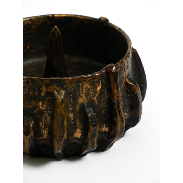Large Mid-Century Brutalist Modern Bronze Candleholder, 1960s For Sale - Image 11 of 15