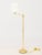 Modern Polished Brass Adjustable Floor Lamps, Pair For Sale In New York - Image 6 of 8