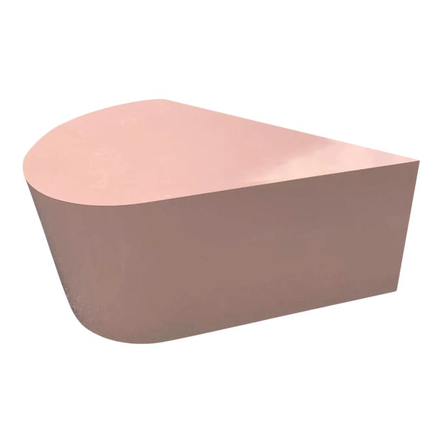 1980s Blush Pink Teardrop Laminate Table For Sale