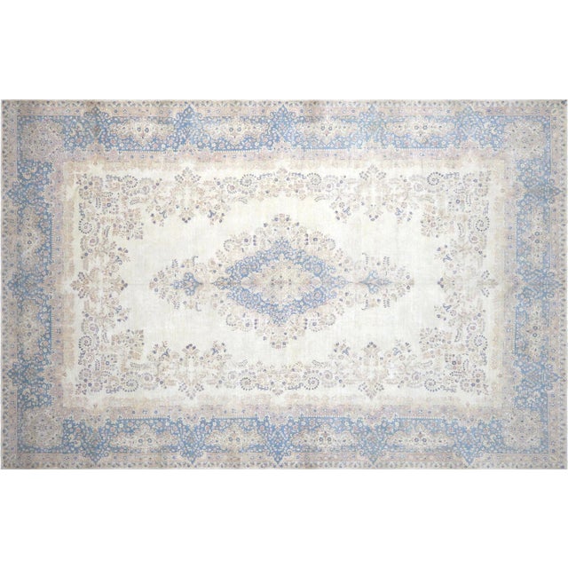 Textile 1940s Persian Kerman Rug For Sale - Image 7 of 7