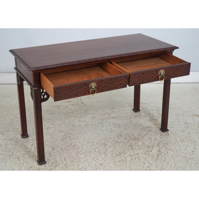 Chippendale Baker Historic Charleston Chippendale Mahogany Desk For Sale - Image 3 of 17