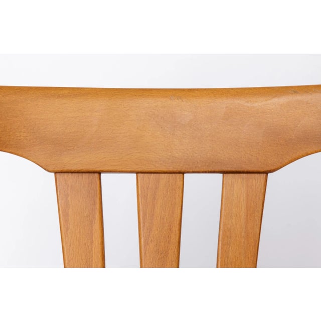 1970s Vintage German Dining Chairs in Beechwood, 1970s, Set of 4 For Sale - Image 5 of 9