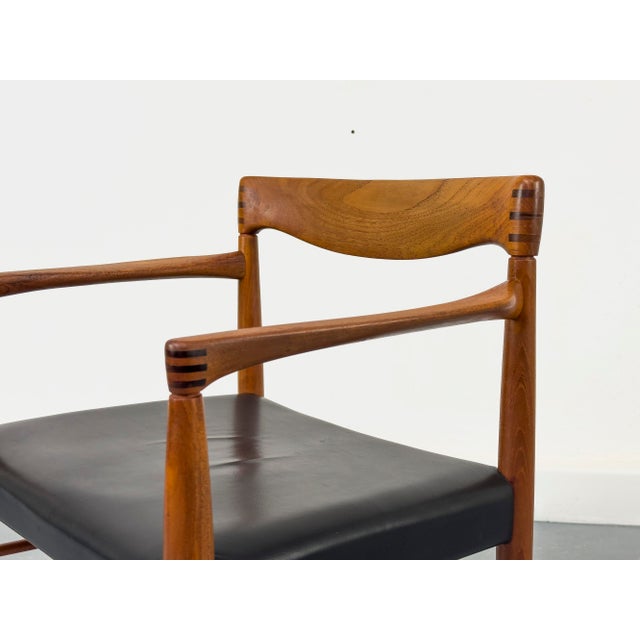 Teak and Leather Armchair by H. W. Klein for Bramin, 1960s For Sale - Image 14 of 18