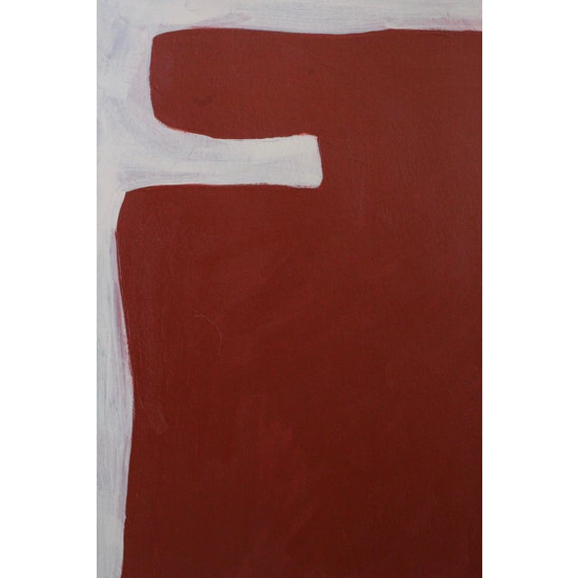 This minimalist work plays on the powerful contrast between a deep red form and an almost erased, light space. The...