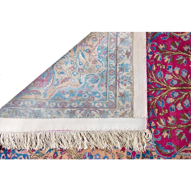 Early 20th Century Persian Qum Silk Prayer Rug For Sale - Image 14 of 15