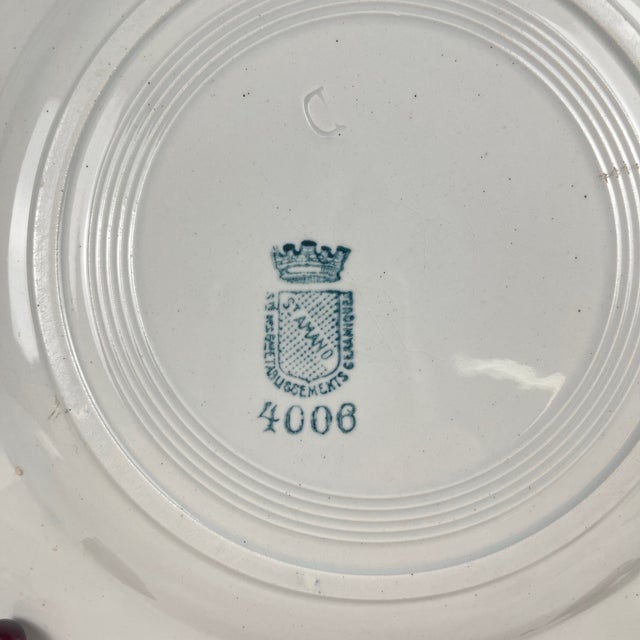1930s Vintage Dinner Plates from St Amand, 1930, Set of 4 For Sale - Image 5 of 11