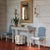 Bunny Williams Home Sienna Dining Chair Alpine White with Aegean Upholstery For Sale In Charlotte - Image 6 of 7