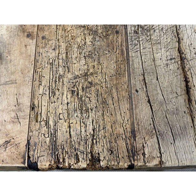 Antique Monastery Table in Raw Oak, 1800s For Sale - Image 3 of 18