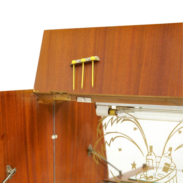 Wood 1960s Teak English Dry Bar Liquor Cabinet For Sale - Image 7 of 10