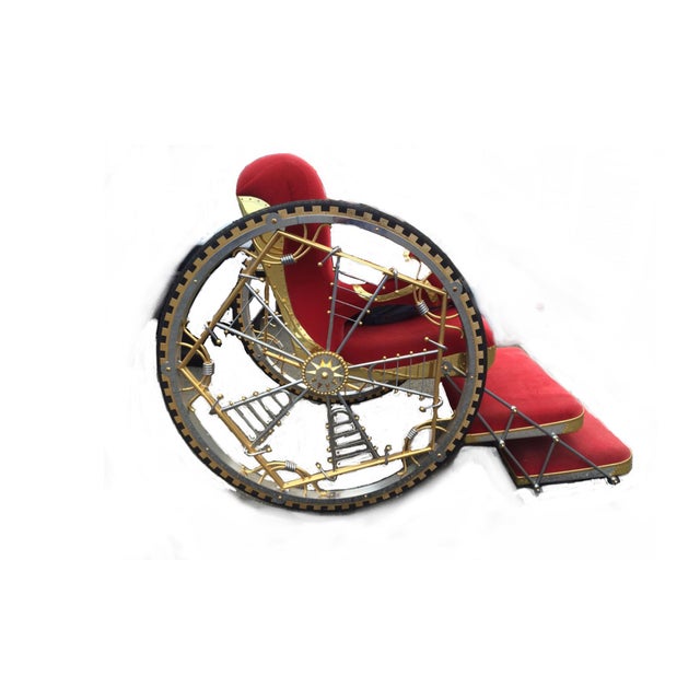 Modern Modern Mattia Bonetti Red Chair Oversized Throne For Sale - Image 3 of 13