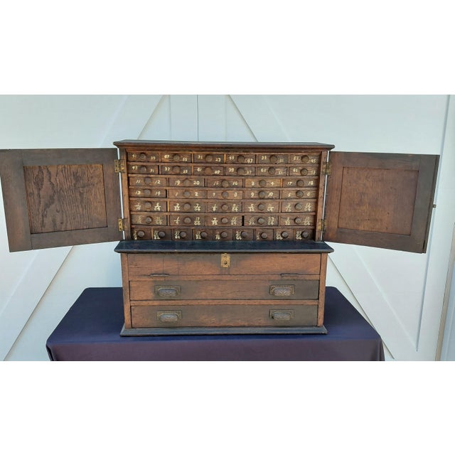 Antique Standard Tool Co. Twist Drill Cabinet Cleveland Ohio. Aged to perfection early 20th Century multi drawer cabinet....