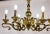 Hollywood Regency Spanish Mid-Century Brass Six Arm Chandelier For Sale - Image 3 of 12