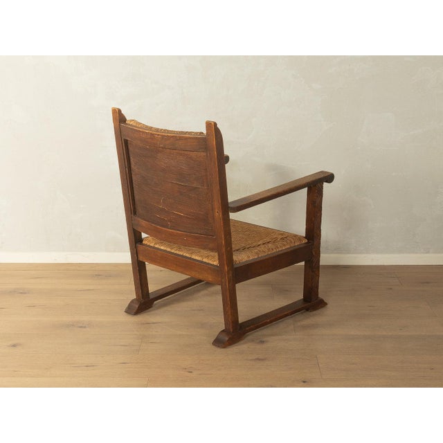 Vintage Brutalist Wooden Armchair For Sale - Image 4 of 8