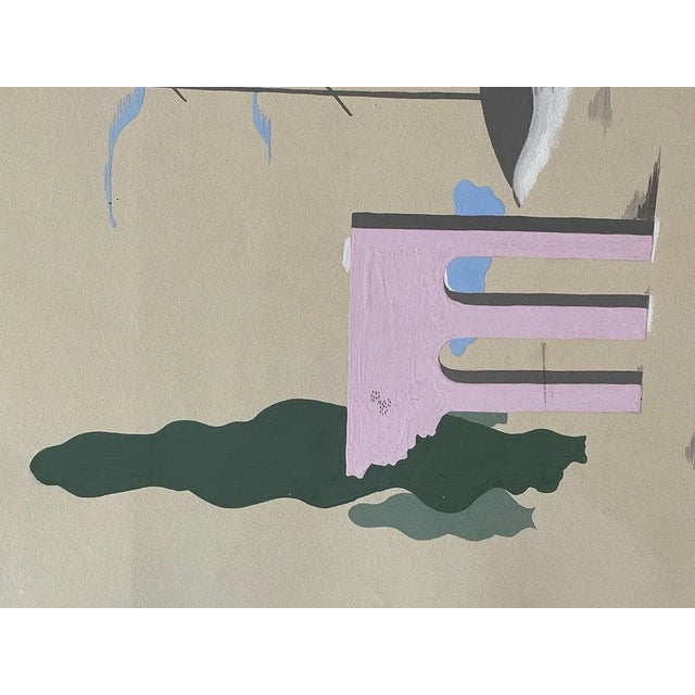 Modern Watercolor by Boris Lacroix, France, Art Deco, 1930s For Sale - Image 3 of 7