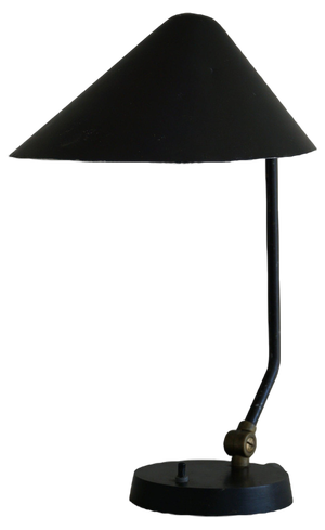 Danish Modern Adjustable Table Lamp in Metal attributed to Louis Poulsen, 1950s