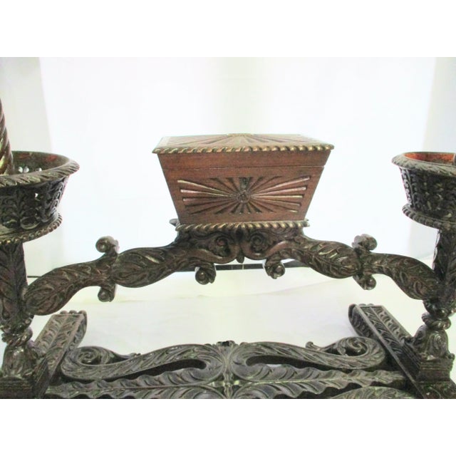 Antique Indian British Raj Rosewood Weaving Stand 19th Century For Sale - Image 4 of 17