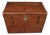 Large English Leather Campaign Luggage Trunk For Sale