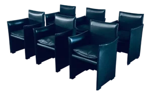 Postmodern Model 401 Break Armchairs by Mario Bellini for Cassina, Italy, 1980s, Set of 6