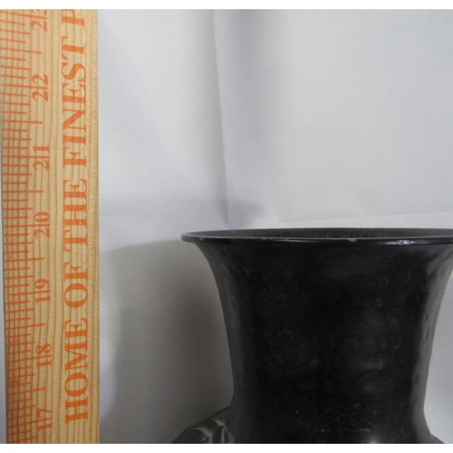 Rustic Late 20th Century Vintage Tall Metal Vase, India For Sale - Image 3 of 11