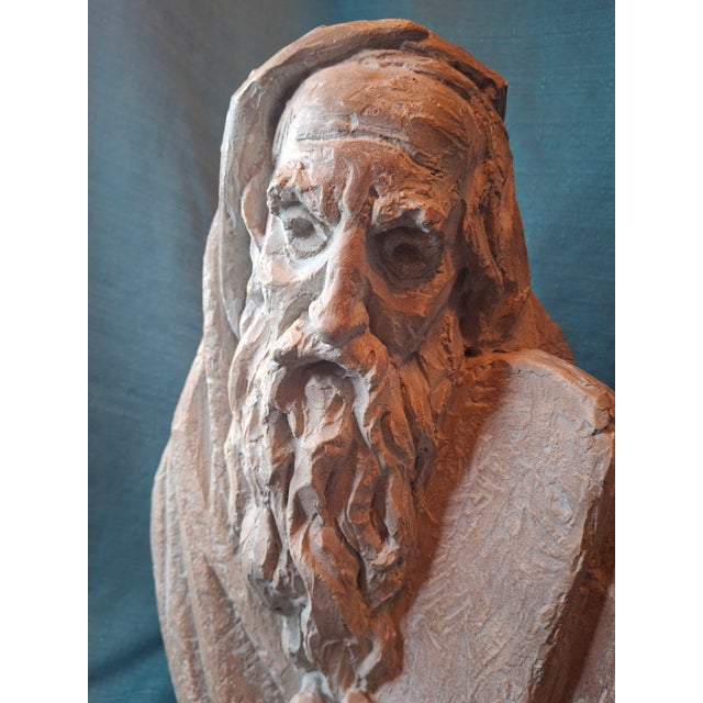 1960s Vintage 1967 Arnold Bergier Moses Ten Commandments Sculpture Austin Productions MCM Bust For Sale - Image 5 of 14