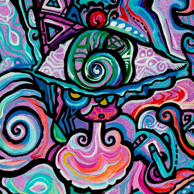 This is a one-of-a-kind original cubist painting by San Diego artist, Alexander Arshansky. Its dimensions are...