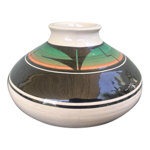 Vintage Ute Mountain Tribe Pottery Vase With Geometric Southwest Design 5.25”