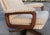 Metal Set of Mid-Century Swivel Armchair and Ottoman in Tweed and Wood, 1970 For Sale - Image 7 of 14