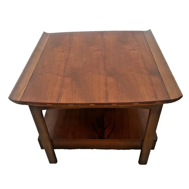 1960s 1960s Danish Mid Century Modern Lane Side Table, Nightstand, Bottom Drawer and Shelf For Sale - Image 5 of 12
