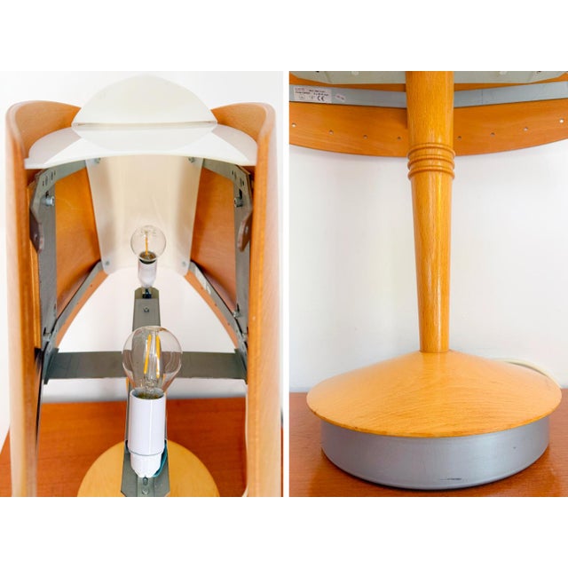 Vintage Harmonie Table Lamp in Bent Plywood with Acrylic Diffuser by Soren Eriksen for Lucid / Atelier Sedap, France, 1990s For Sale - Image 10 of 11