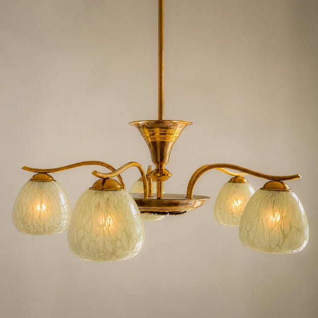 Vintage Art Deco Pendant in Brass For Sale - Image 13 of 13