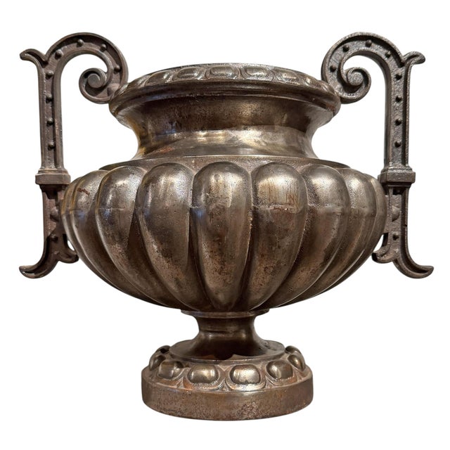 Modern French Cast Iron Urn For Sale - Image 3 of 11