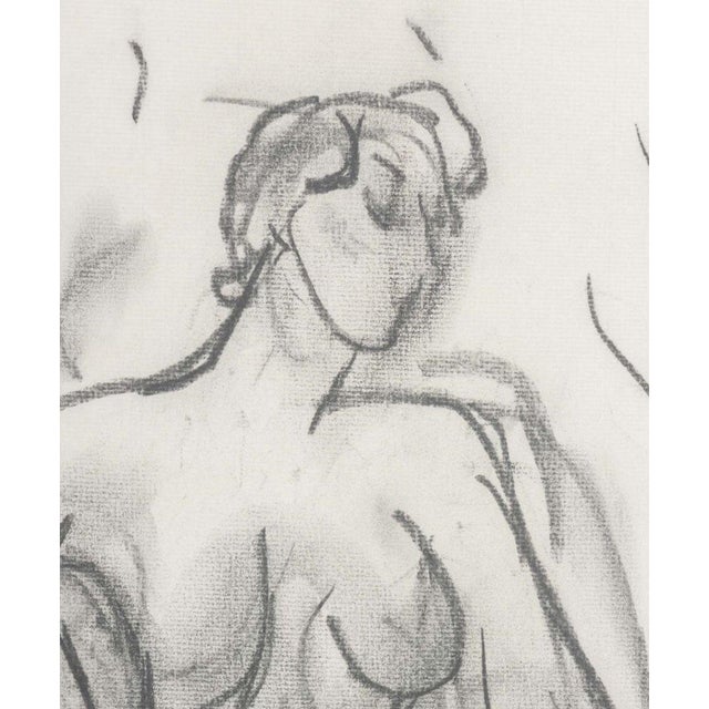 Contemporary Manfred Schwartz Nude Woman Study Charcoal For Sale - Image 3 of 6