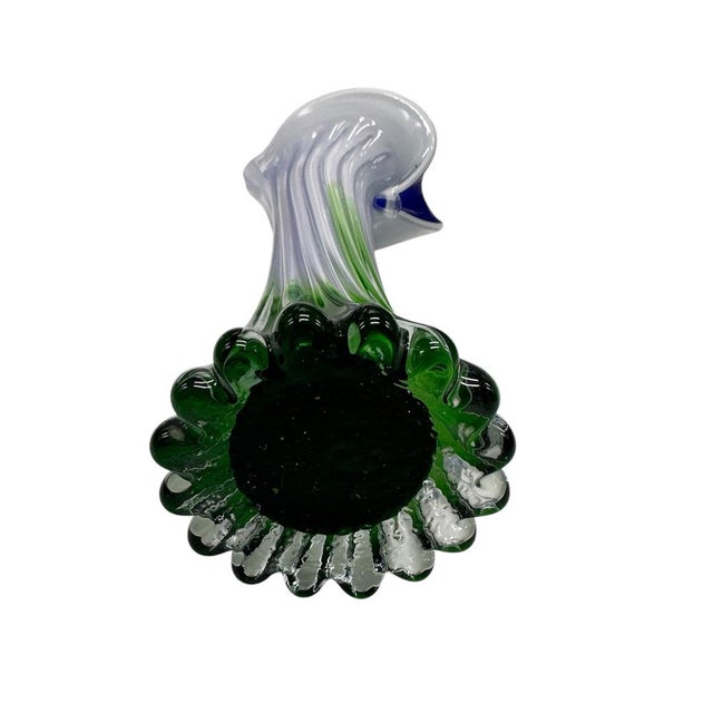 Blue and Green Murano Glass Flower Vase, 1960s For Sale - Image 4 of 5
