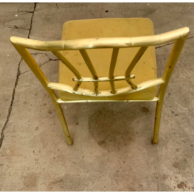 Late 20th Century A Pair of Late 20th Century Faux Bamboo Gold Banquet Dining Chairs by Shelby Williams For Sale - Image 5 of 17