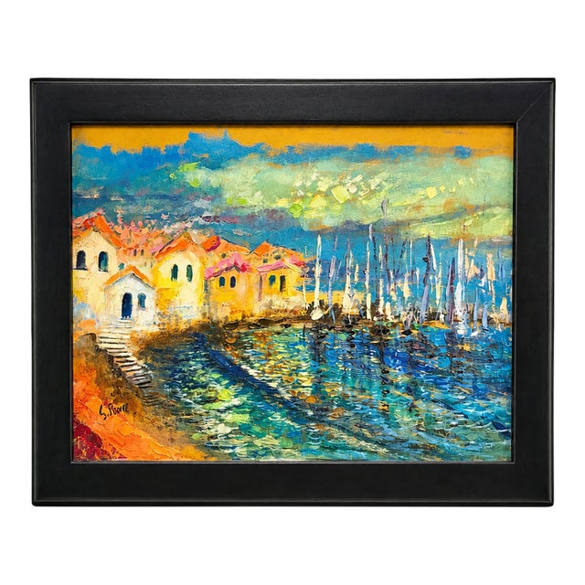Contemporary Mexican Abstract Landscape Painting Signed S. Ponce For Sale