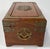 Wood Vintage Asian Wood and Brass Jewelry Box With Bar Lock For Sale - Image 7 of 11