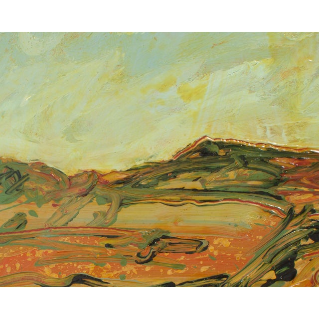 1980s Signed 1980s Abstract Acrylic Landscape Diptych by Harry Hilson For Sale - Image 5 of 8