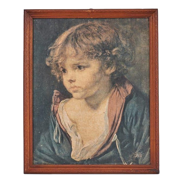 Jean Baptiste Greuze, Portrait of Boy, 1960s, Print For Sale