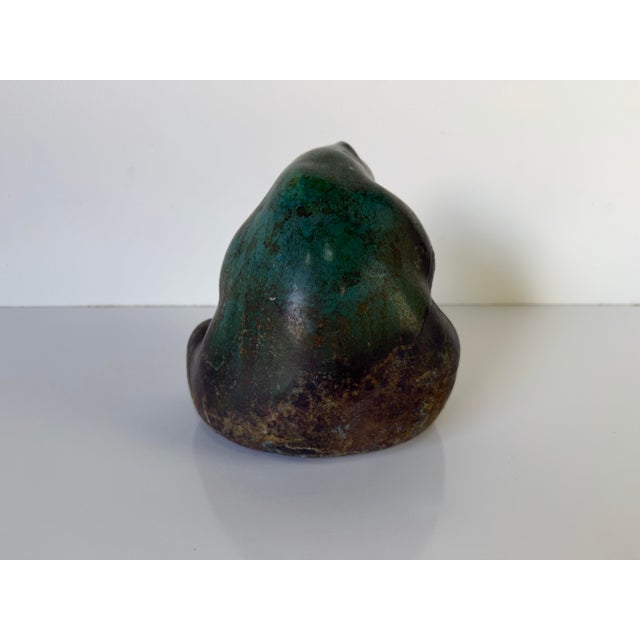 Ceramic Vintage Tony Evans Studio Art Pottery Raku Bear Sculpture For Sale - Image 7 of 12