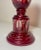 1920s High Quality Handmade Moser Cut to Clear Ruby Red Crystal Glass Etched Vase For Sale - Image 10 of 14