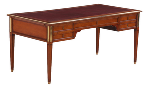 Leather Top Mahogany Writing Desk in French Louix XV Style, C. 1940