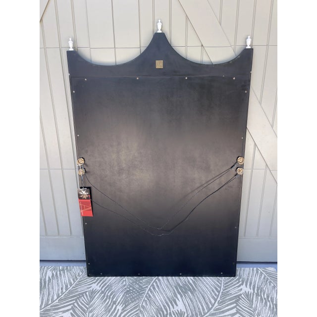 Wood Theodore Alexander Talbert Black White Horn Mirror For Sale - Image 7 of 7