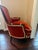 Burnt Orange Late 20th Century Henredon French Provincial Rust Velvet Armchair With Contrasting Welt & Down Cushion For Sale - Image 8 of 12
